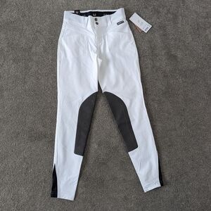 Kerrits Women's Equestrian Knee Patch Performance Tights XS White Black Riding